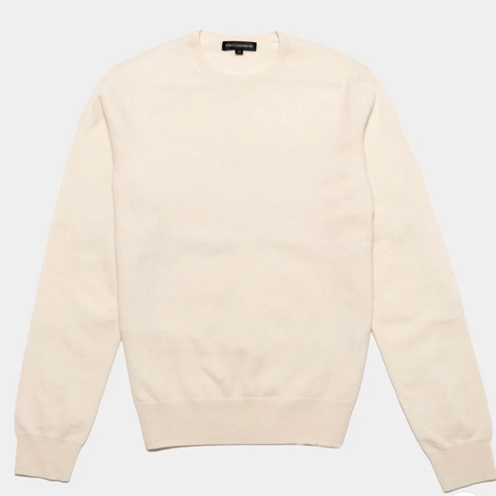 State Cashmere The Crewneck Basic Sweater size large NWT
